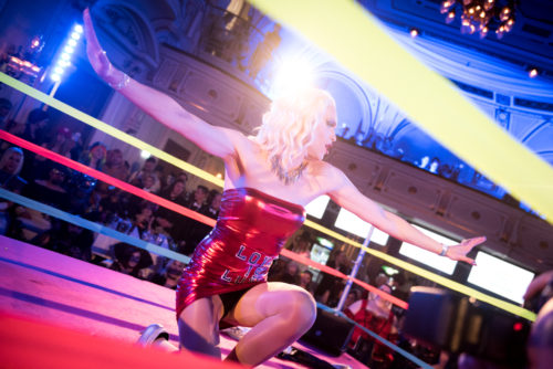 Rachel bei ihrer Performance am Tuntenball 2018